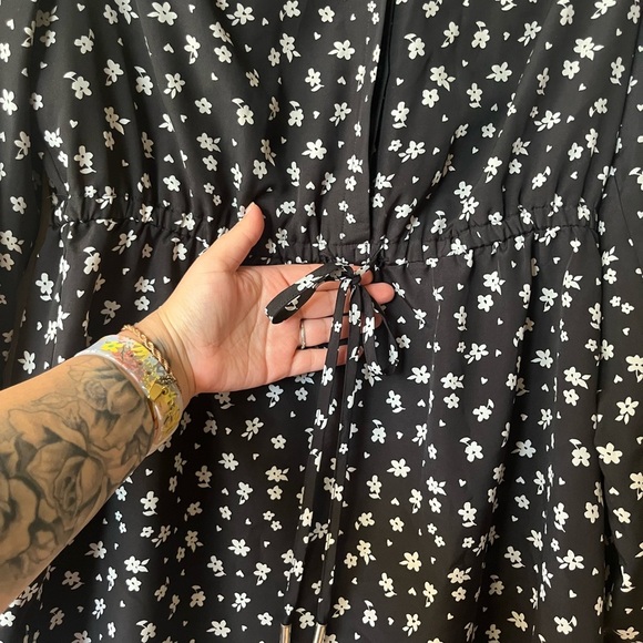 Fall dress, office wear, size large, drawstring waist. Long sleeve midi length - Picture 14 of 14